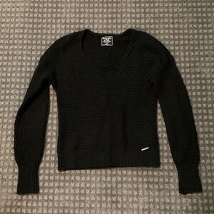 Abercrombie and fitch Women's Black V-Neck Sweater